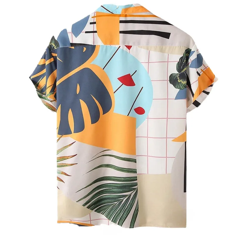 Men's Full Size Printed Short Sleeve Shirt and Shorts Set Plus Size, image 3