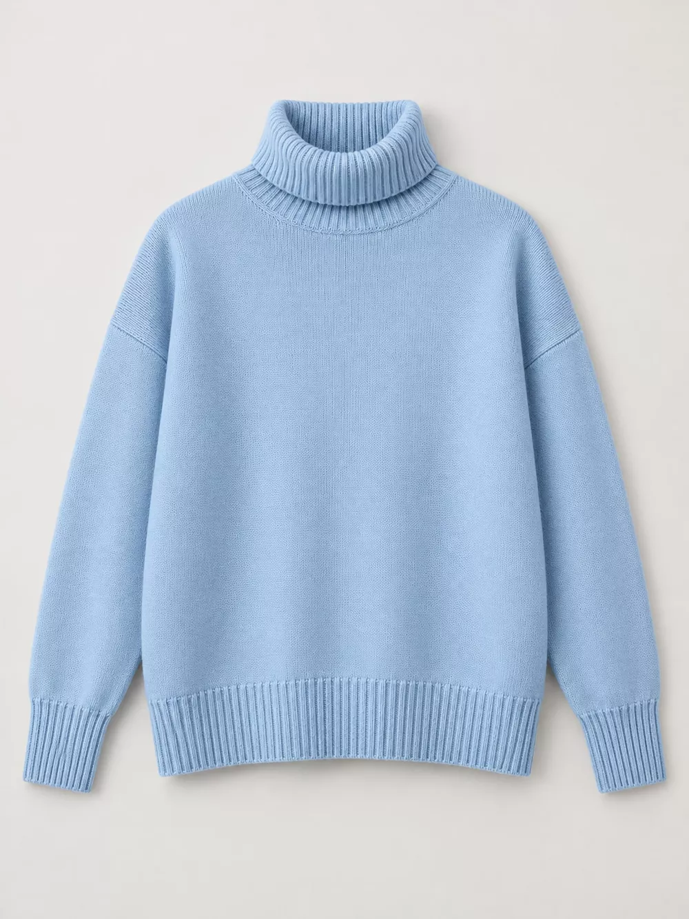 Oversized Turtleneck Dropped Shoulder Sweater, image 9