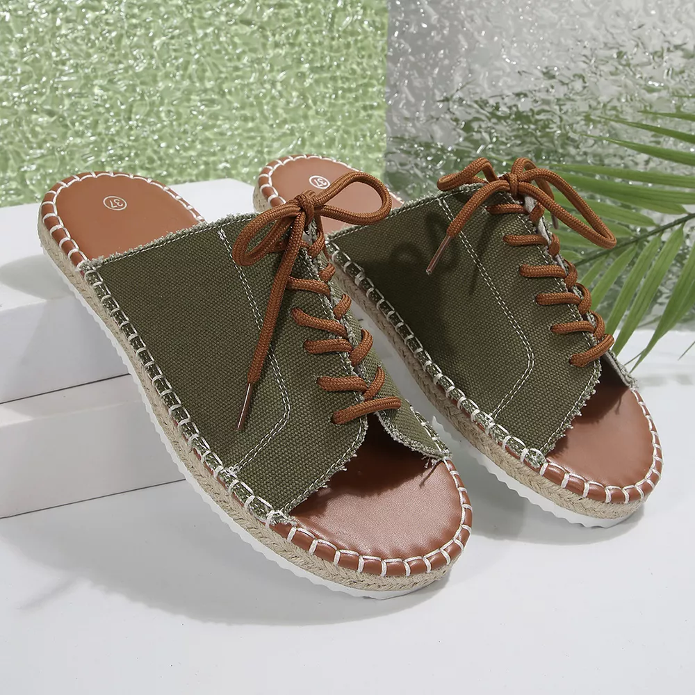 Open Toe Lace Up Sandals, image 5