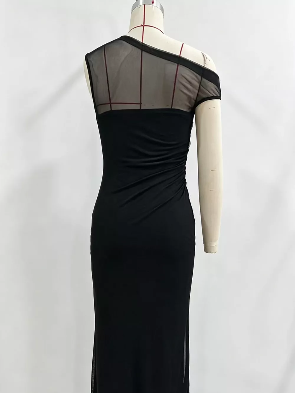One-Shoulder Floral Embroidered Maxi Dress, image 19