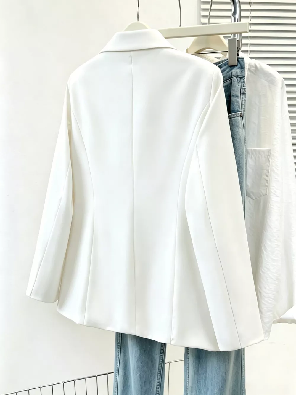 Full Size Single-Breasted Lapel Collar Blazer Plus Size, image 7