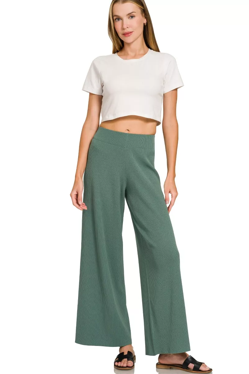 Zenana Viscose Sweater Top & Pants Set, image 12