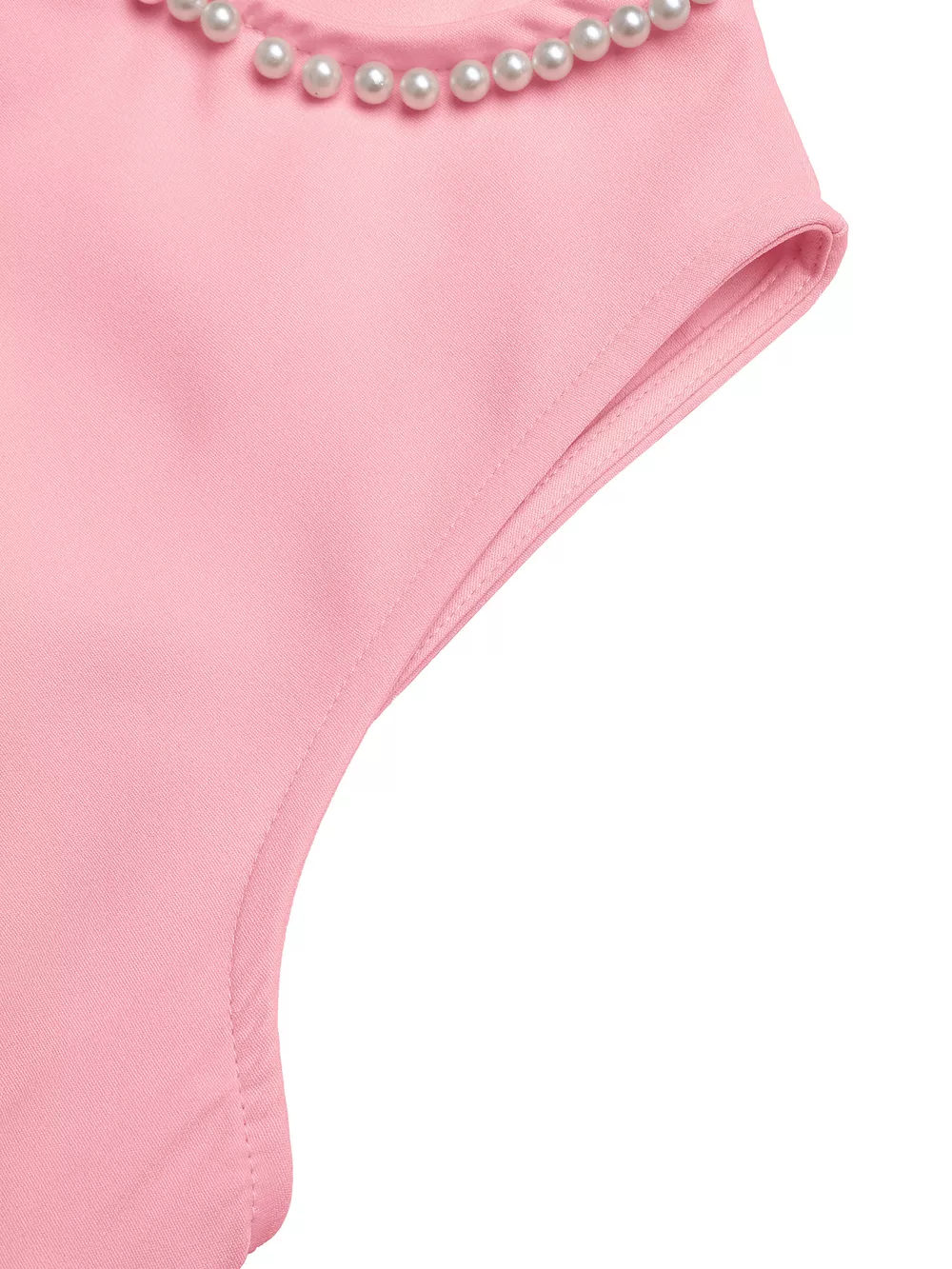 Pearl Trim Sleeveless Mini Dress, image 6