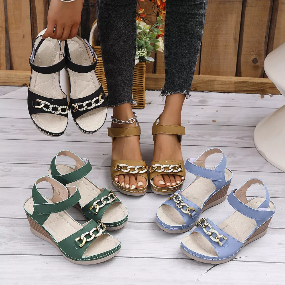 Open Toe Wedge Sandals, image 2