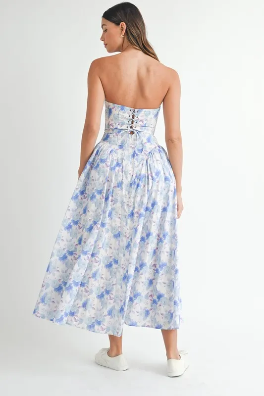 Sweetheart Neckline Floral Printed Midi Dress, image 7
