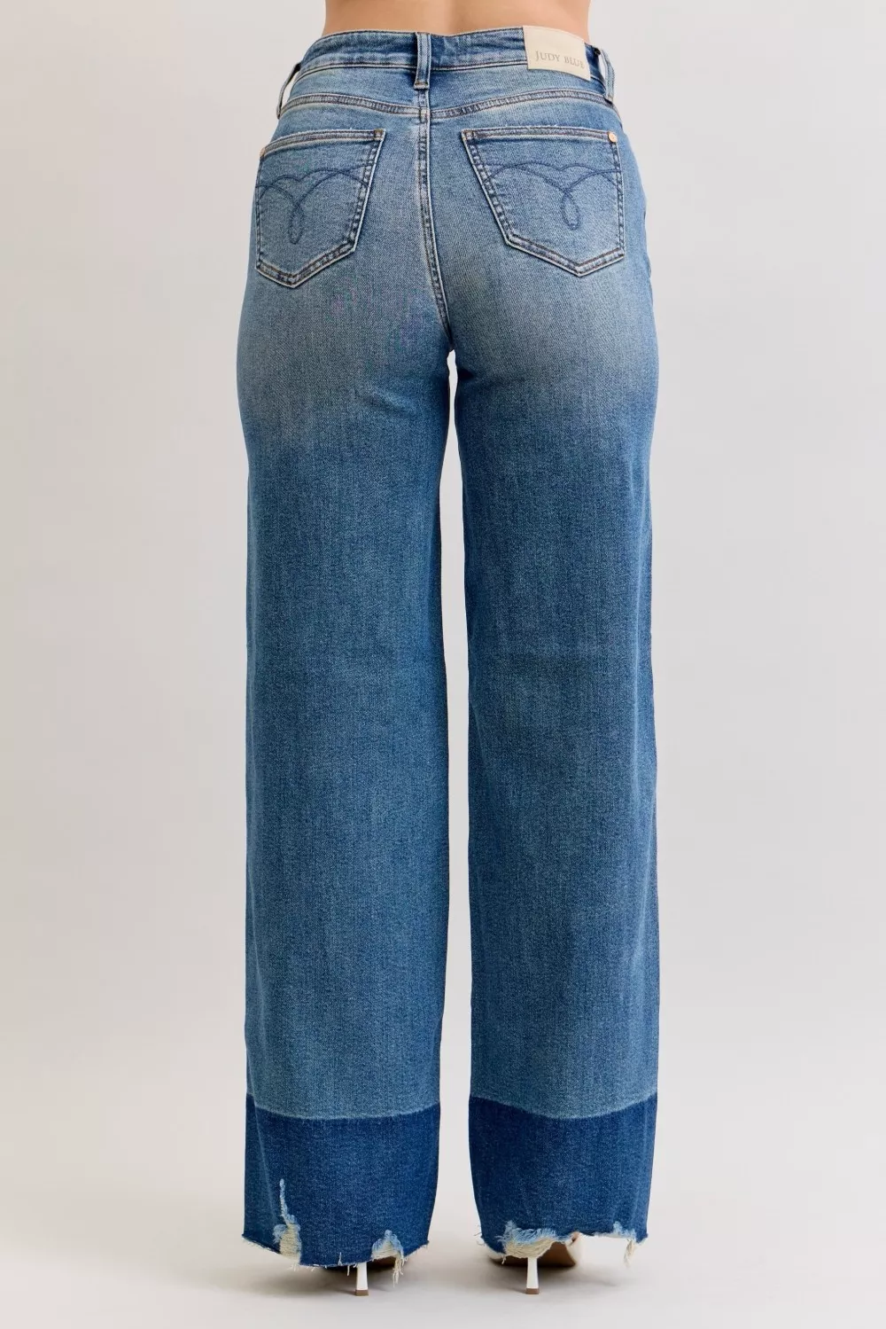 Raw Hem High Waist Column Straight Jeans, image 3