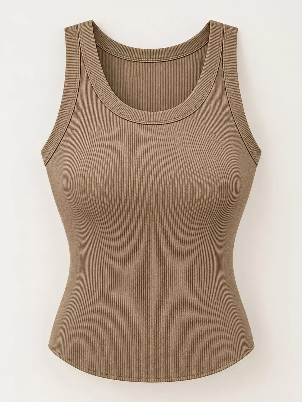 Full Size Ribbed Knit Slim-Fit Tank Top Plus Size, image 26