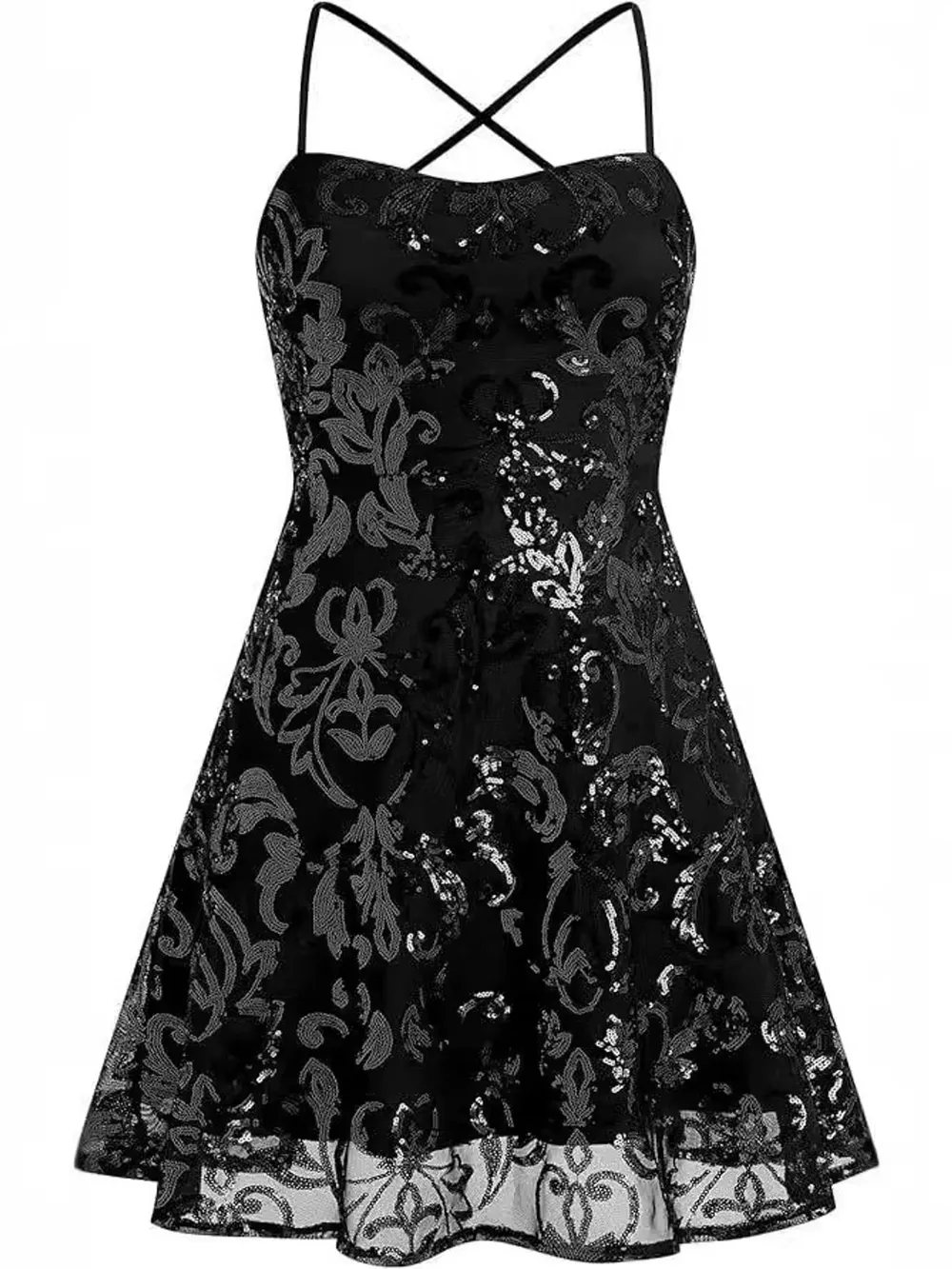 Sequin Square Neck Mini Dress, image 9