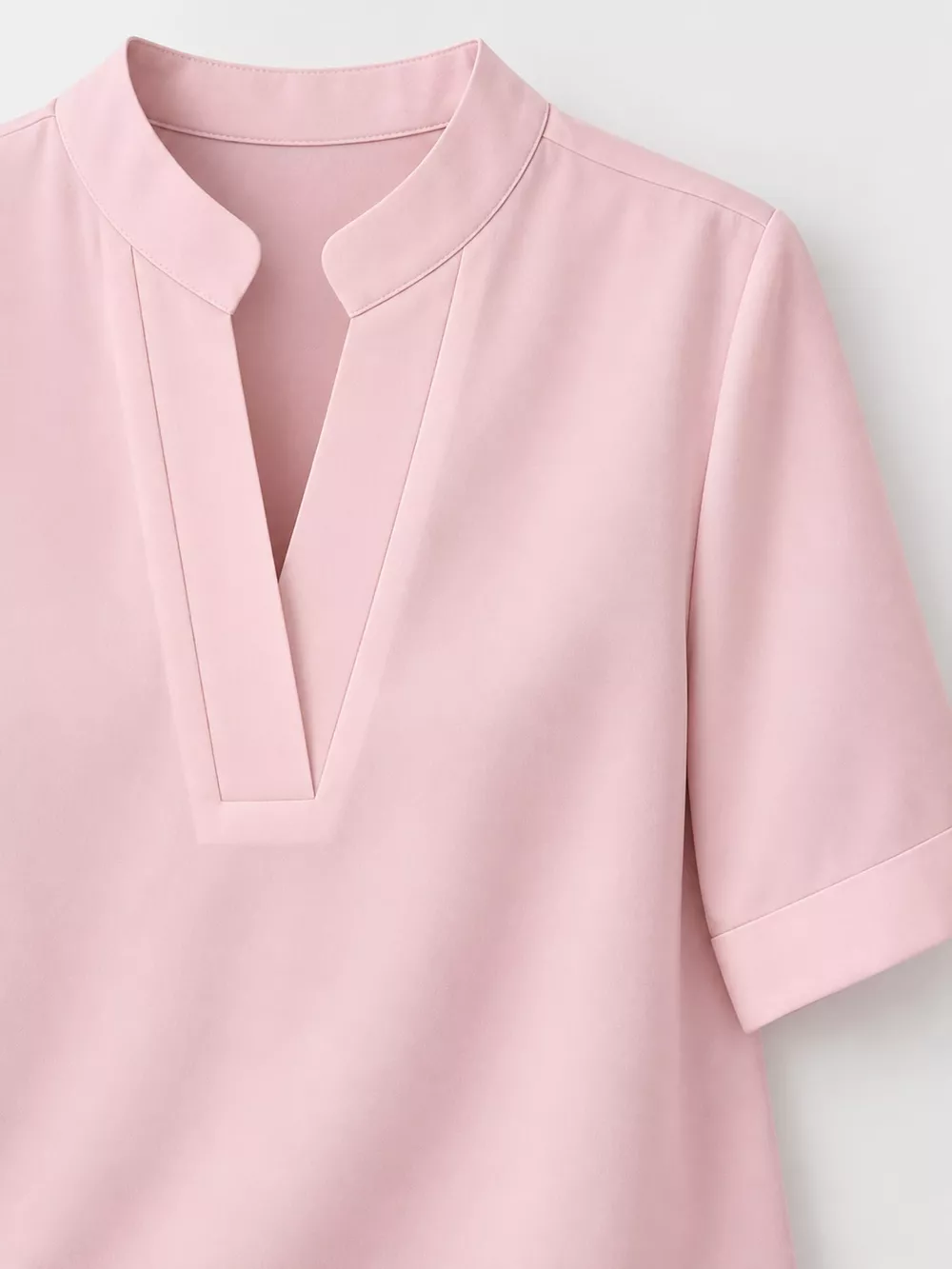 Full Size Notched Short Sleeve Blouse Plus Size, image 21