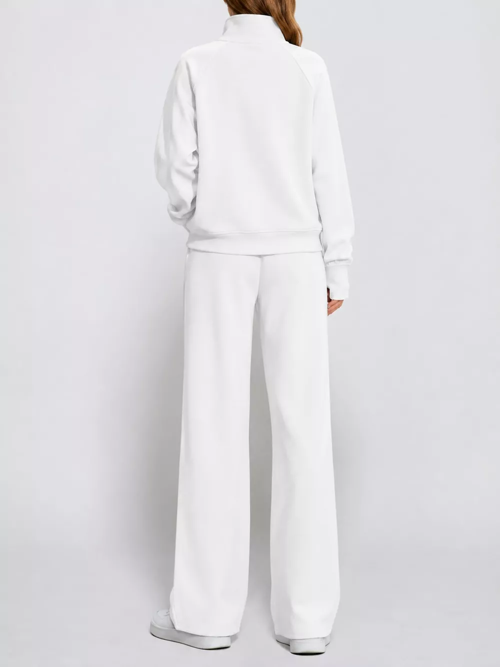 Half-Zip Sweatshirt and Wide-Leg Pants Set, image 59
