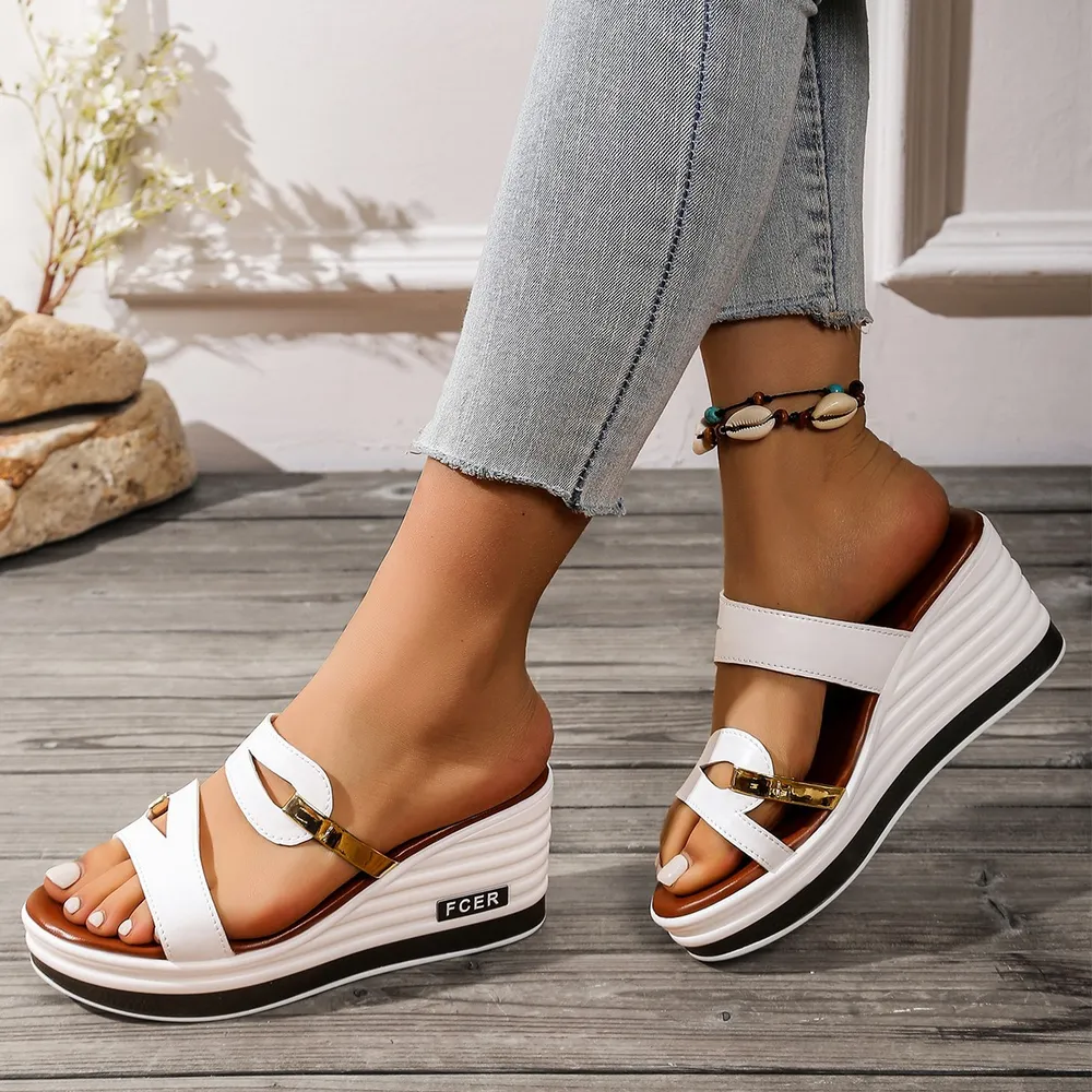 Casual Platform Strappy Wedge Sandals, image 5