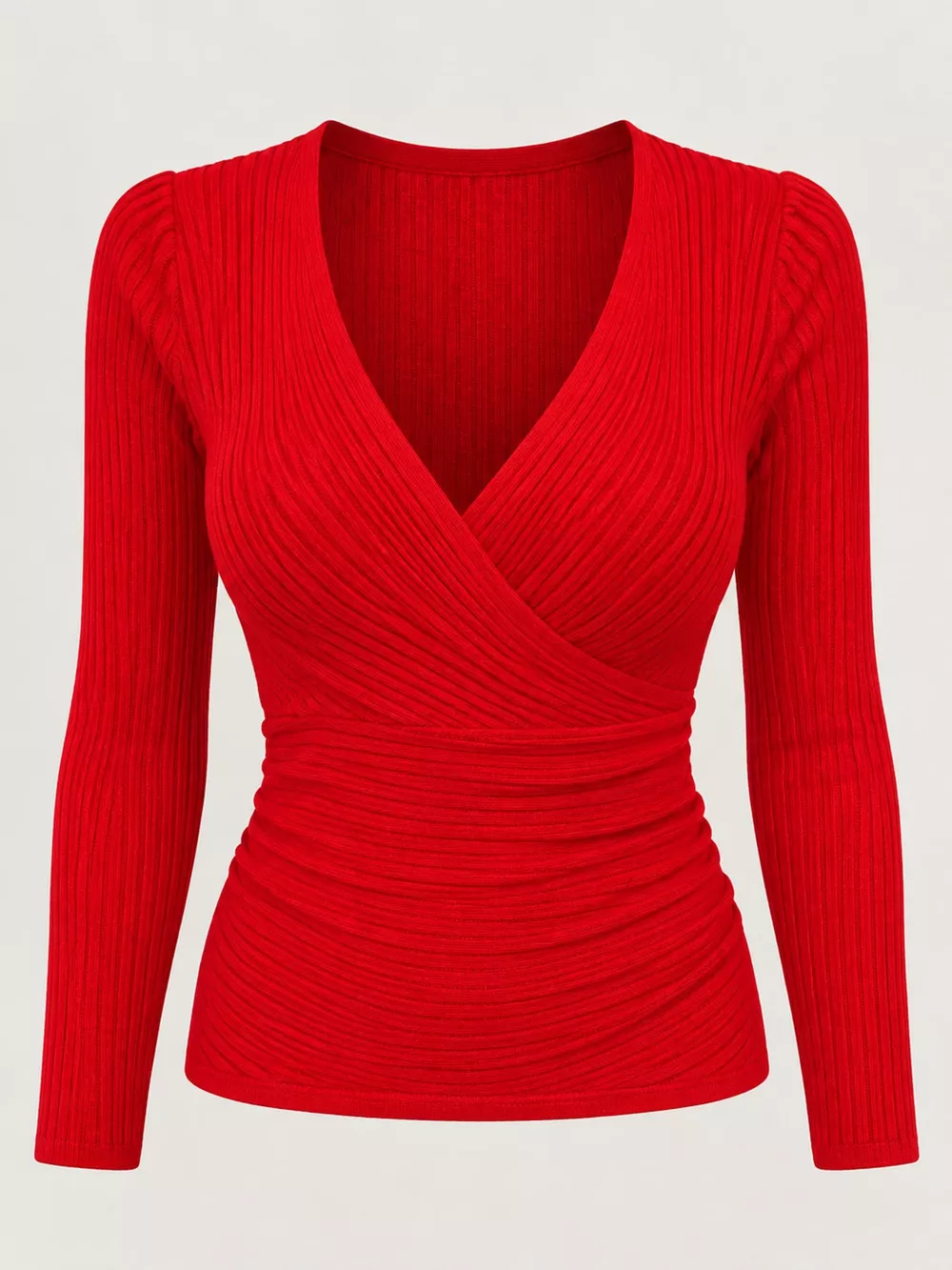 Full Size Ribbed Long Sleeve Slim Fit T-Shirt Plus Size, image 7
