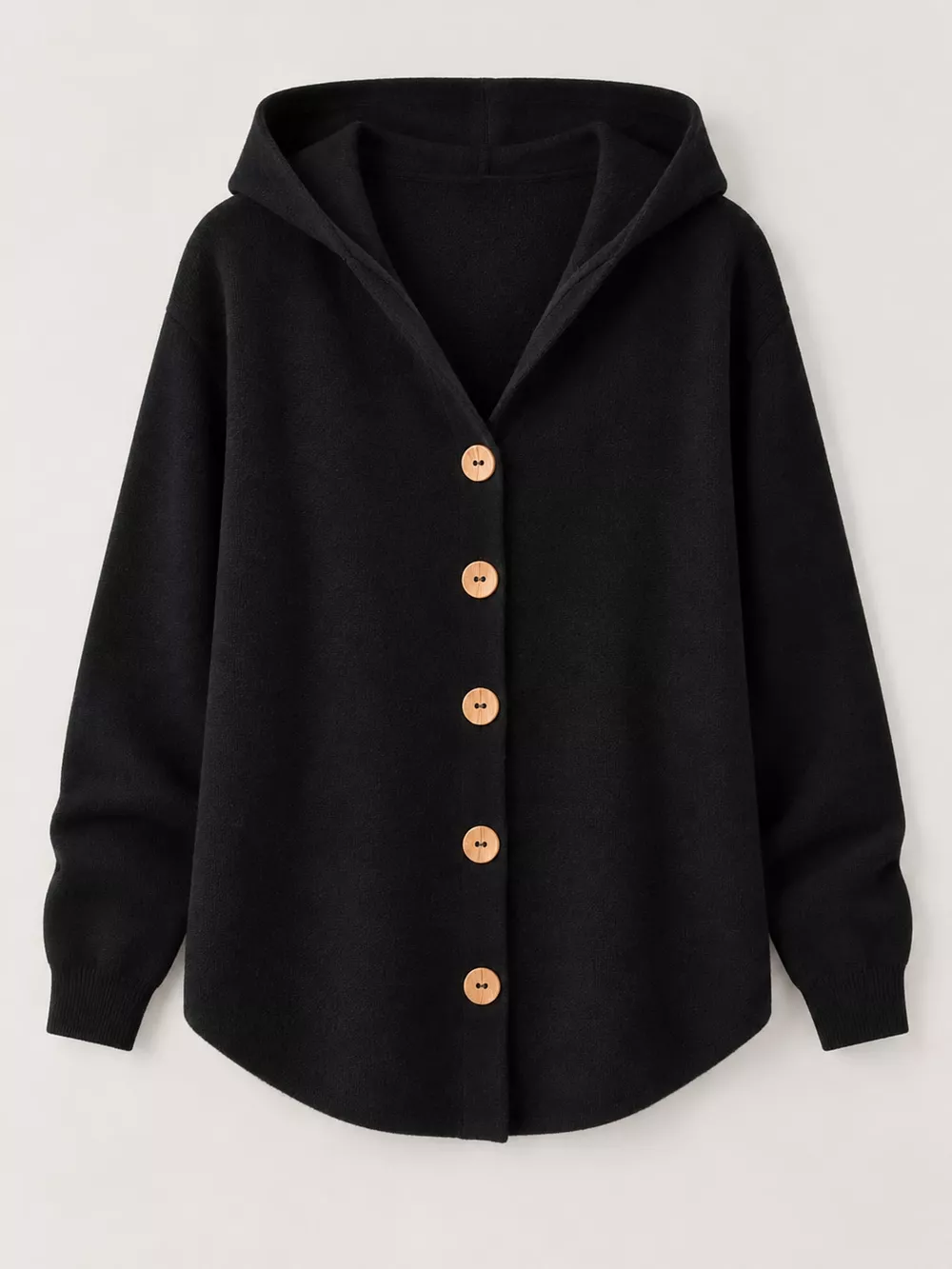 Full Size Hooded Button-Down Knit Cardigan Plus Size, image 45