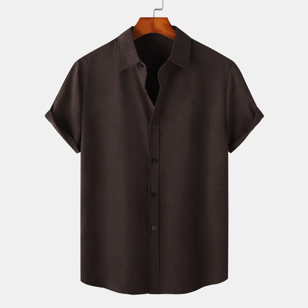 Men's Plus Size Button Up Short Sleeve Shirt, image 7