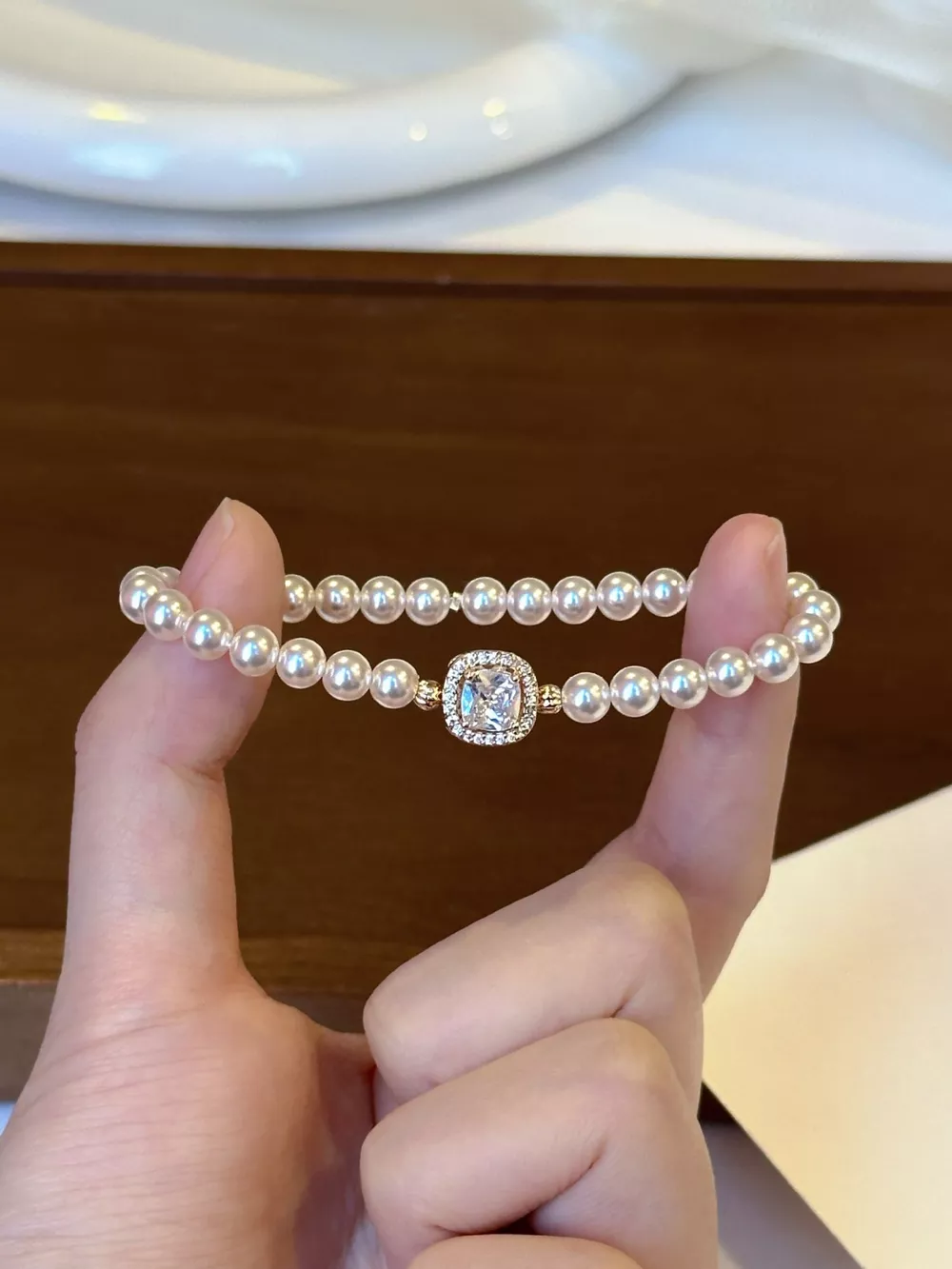 18K Gold-Plated Pearl Bracelet, image 2