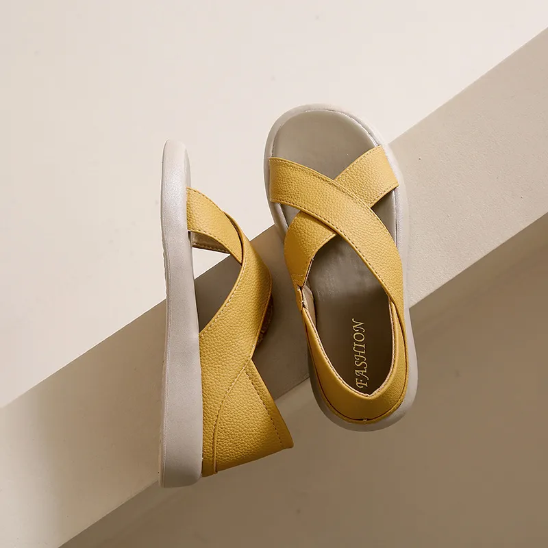Crossover Platform Comfort Sandals, image 19