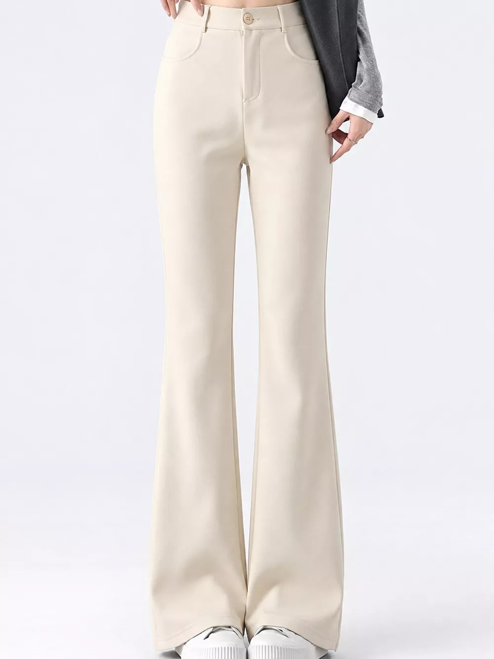 Full Size High-Waisted Slim-Fit Straight-Leg Pants Plus Size, image 32