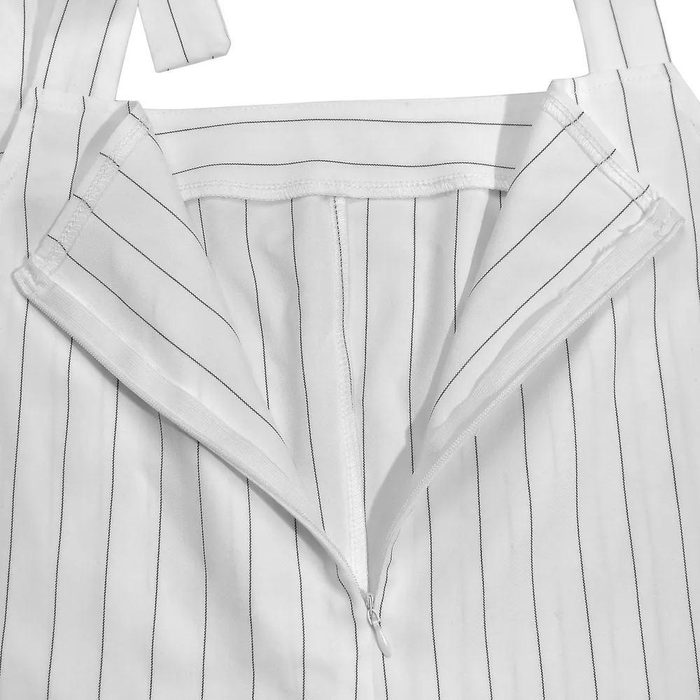 Striped Tie-Shoulder Wide Leg Jumpsuit, image 5