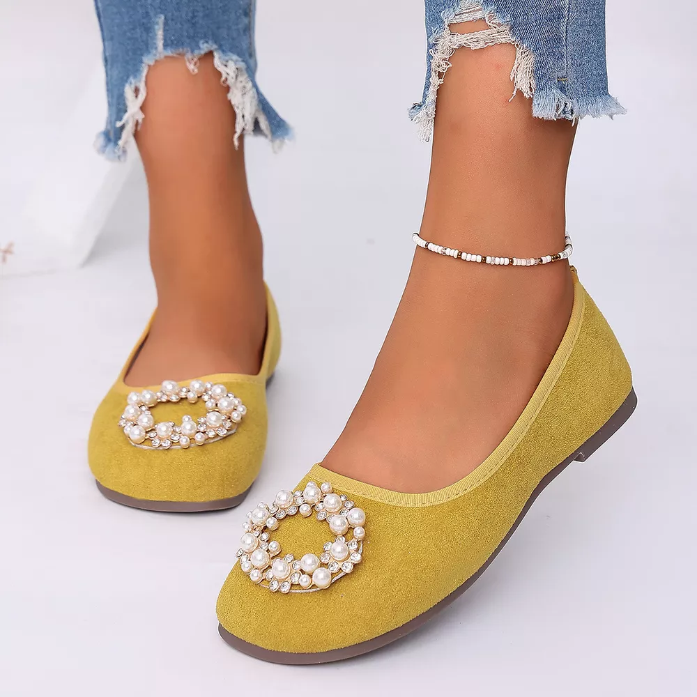 Pearl Embellished Slip-Ons, image 11
