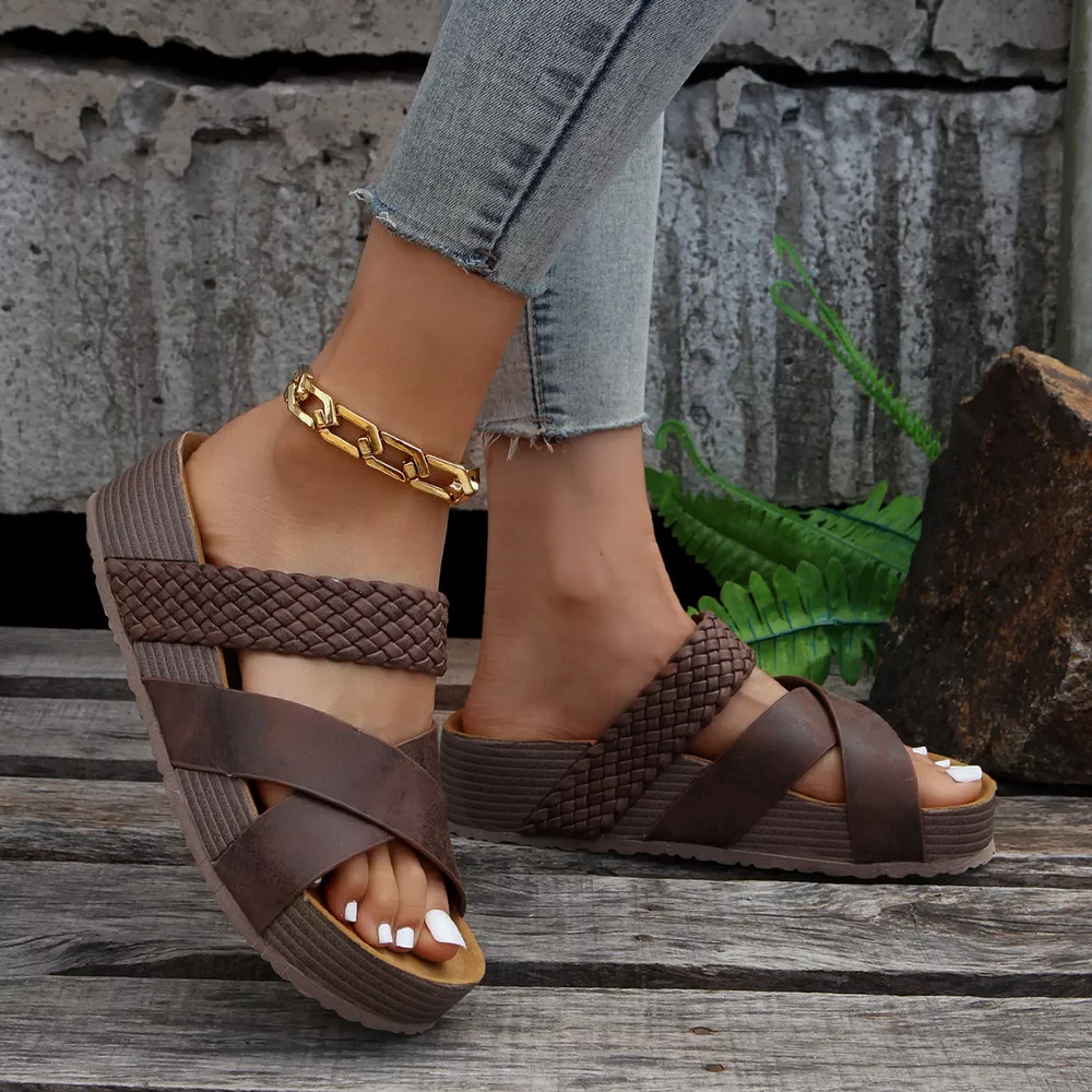 Braided Strap Platform Sandals, image 5