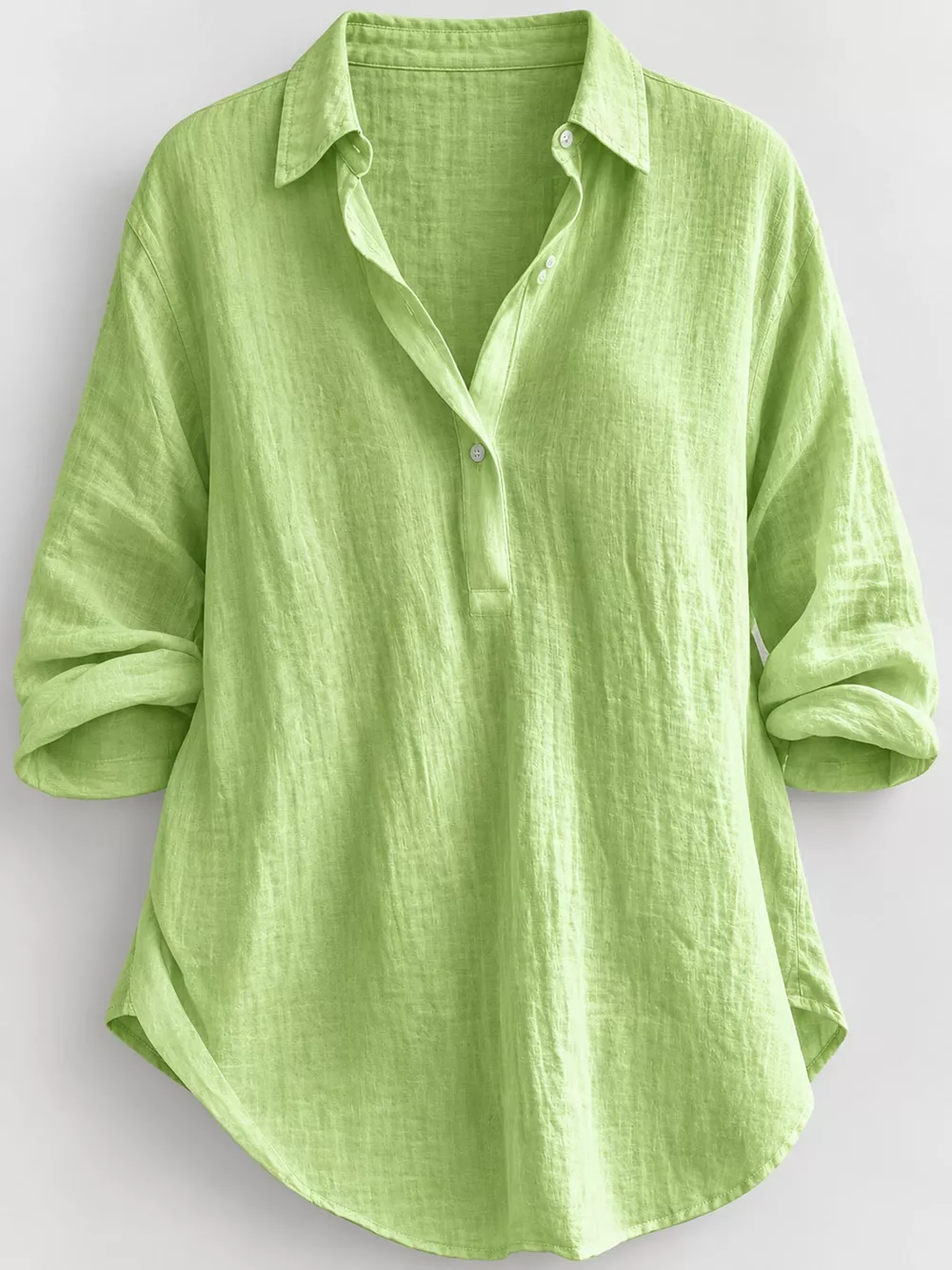 Collared Neck Long Sleeve Blouse, image 11