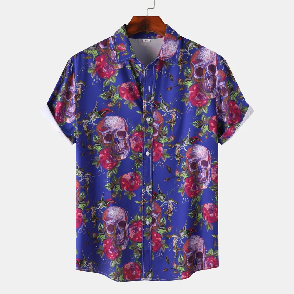 Men's Full Size Printed Short Sleeve Casual Shirt Plus Size, image 5