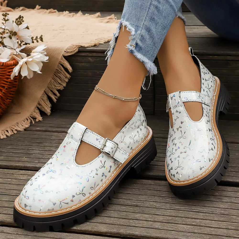 Round Toe Platform Loafers, image 4
