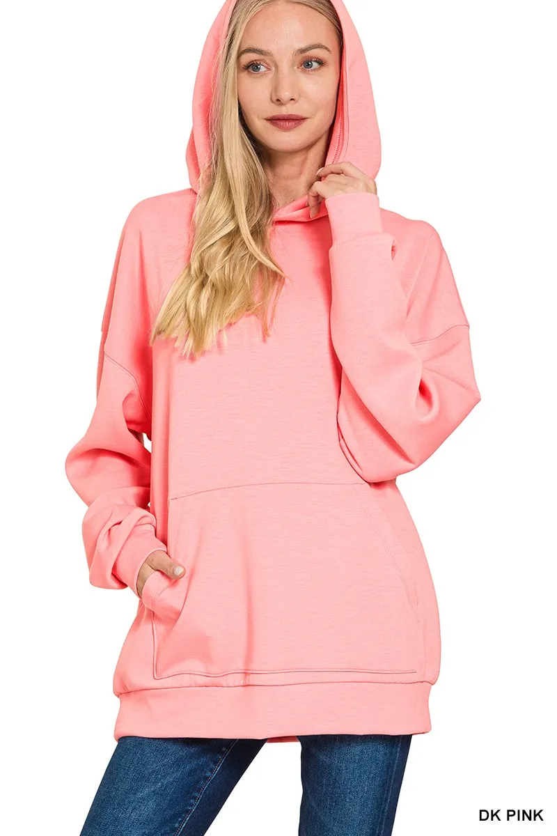 Oversized Scuba Hoodie with Kangaroo Pocket, image 2