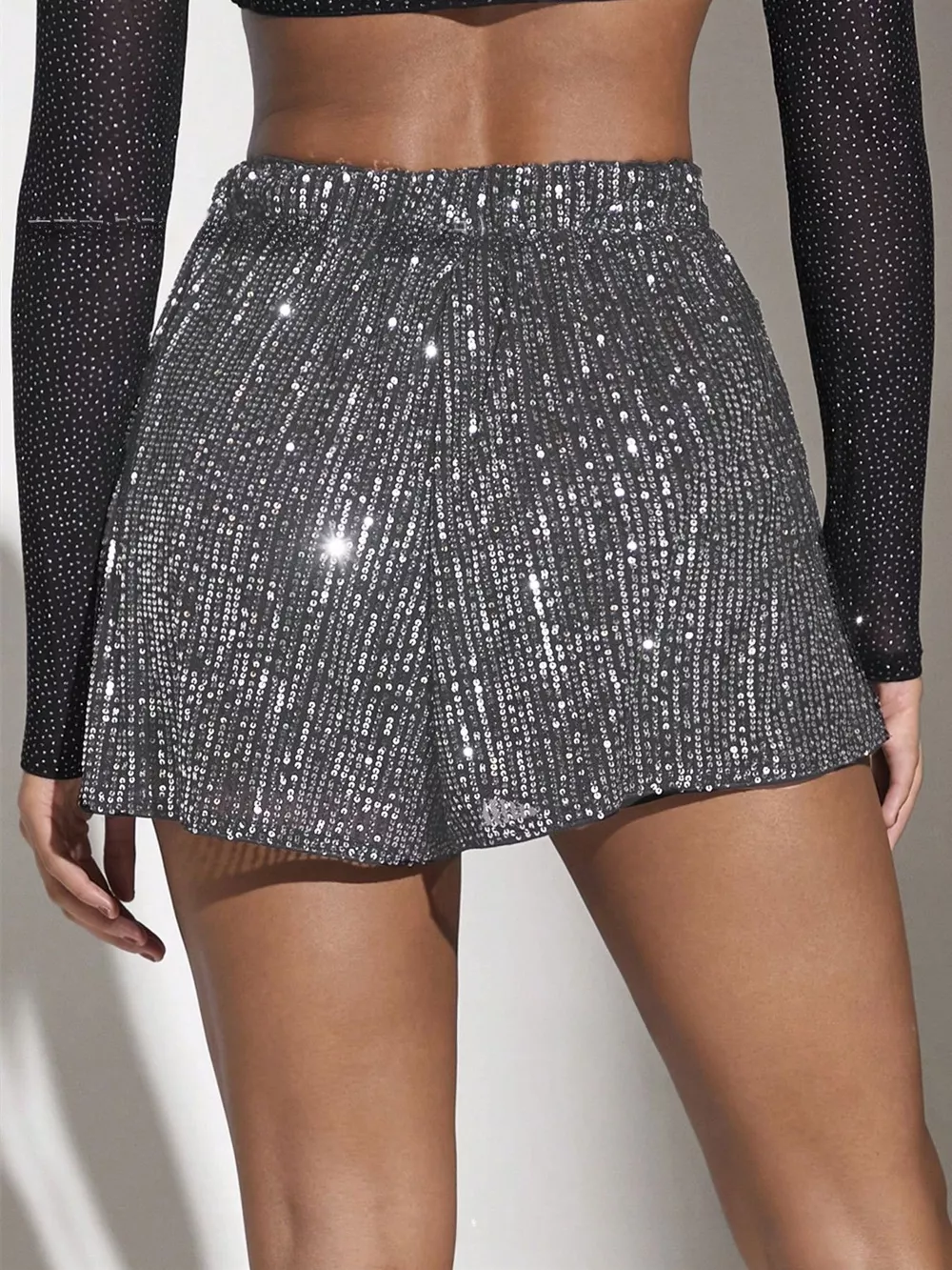 Sequin High Waist Shorts, image 12