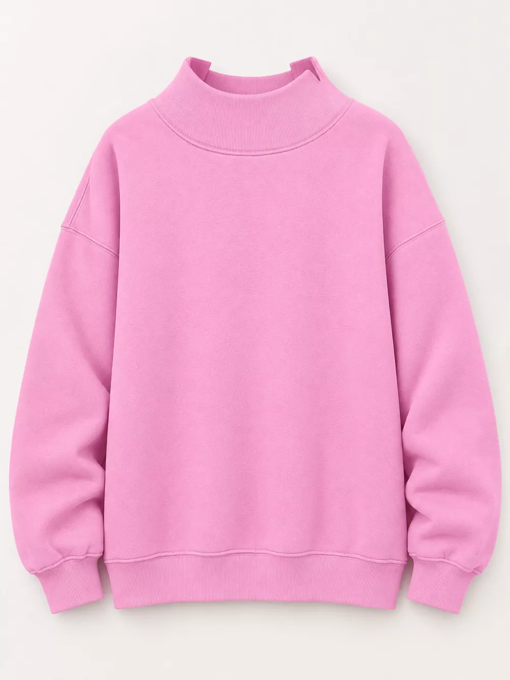Oversized Mock Neck Long Sleeve Sweatshirt, image 33