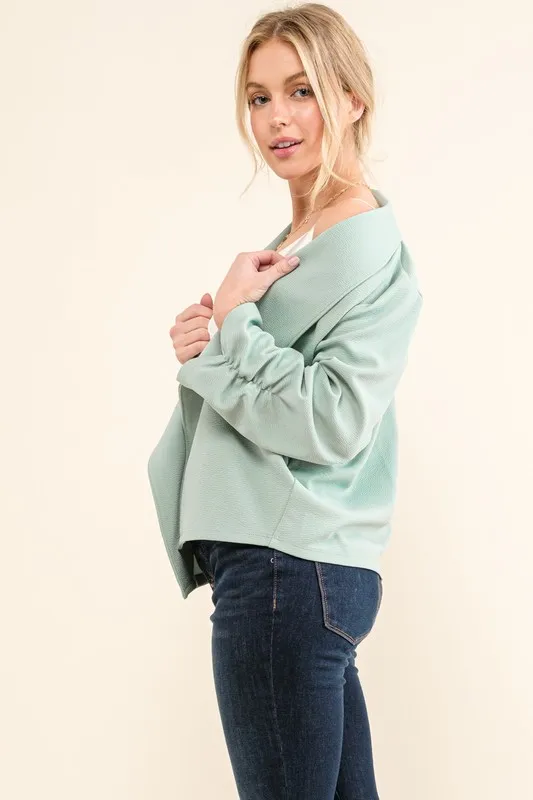 Stretch Non-Wrinkled Basic Open-Front Blazer, image 5