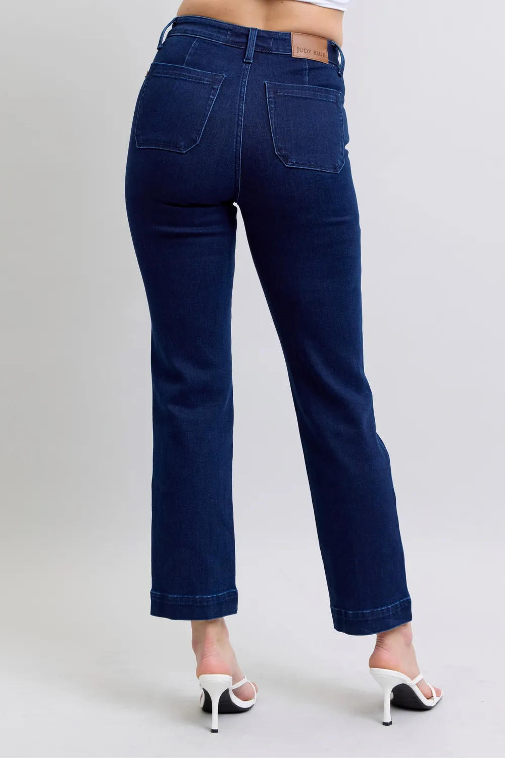 Full Size Hw Work Wear Knee Patch Straight Jeans Plus Size, image 6