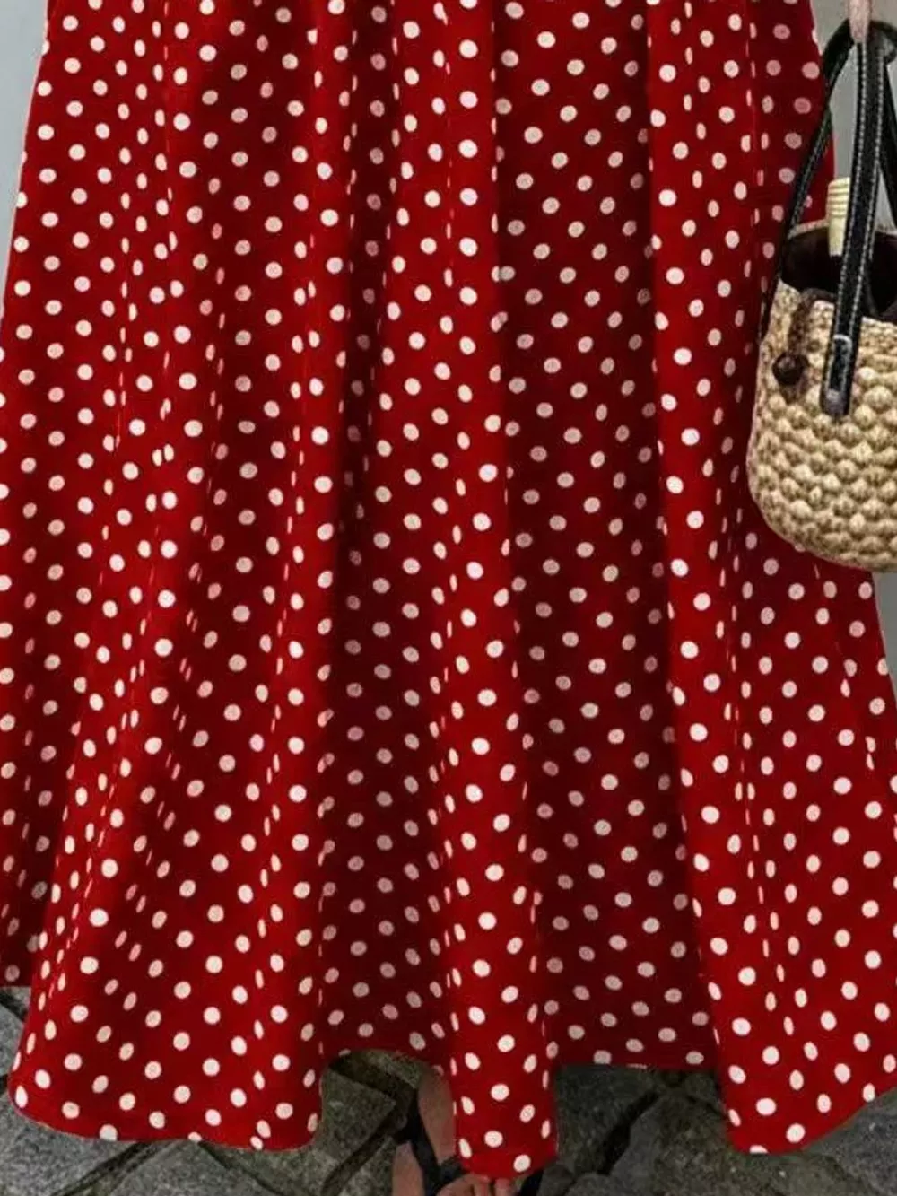Strapless Polka Dot Ruched Maxi Dress, image 20