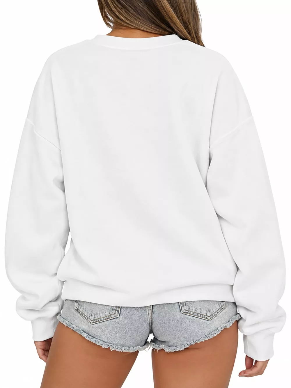 Full Size Solid Color Long Sleeve Sweatshirt Plus Size, image 3