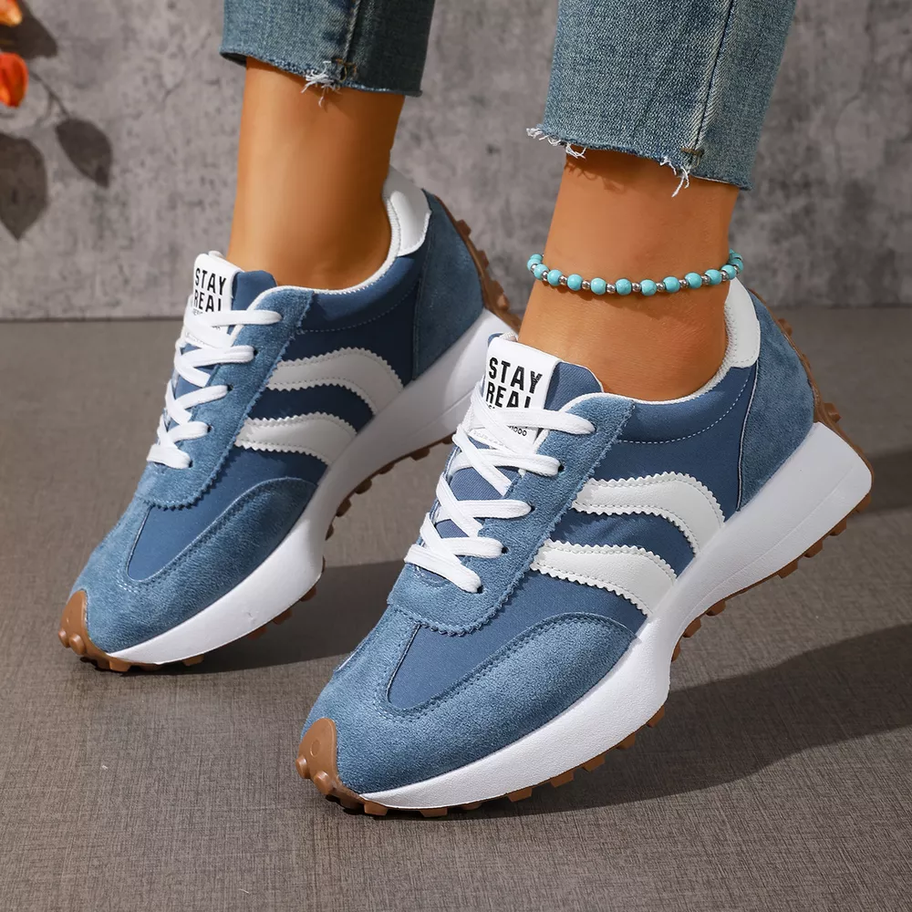 Lace Up Round Toe Sneakers, image 22