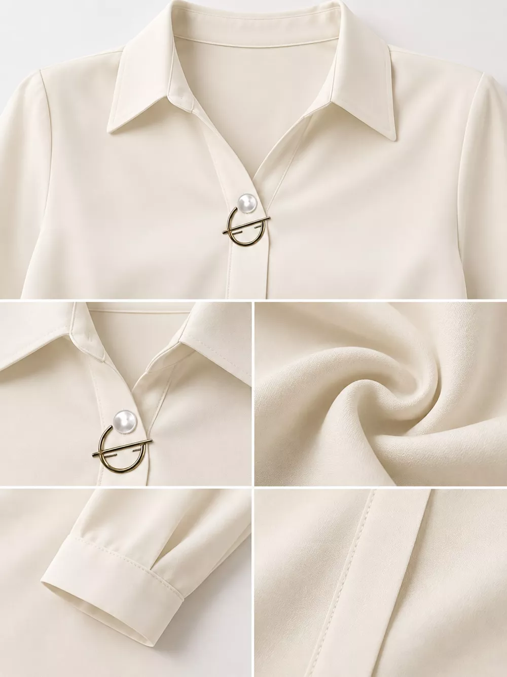 Long Sleeve Satin Blouse, image 58