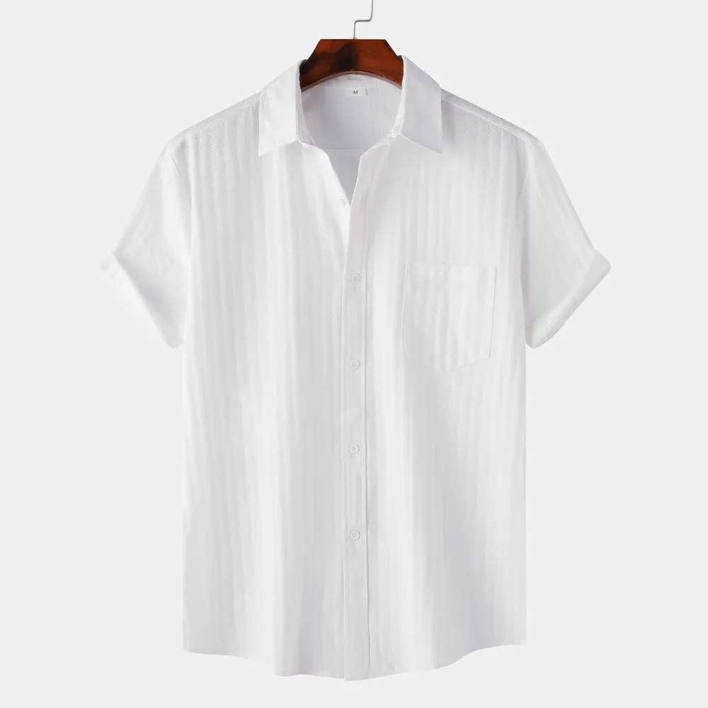 Men's Casual Short Sleeve Button Down Shirt, image 4