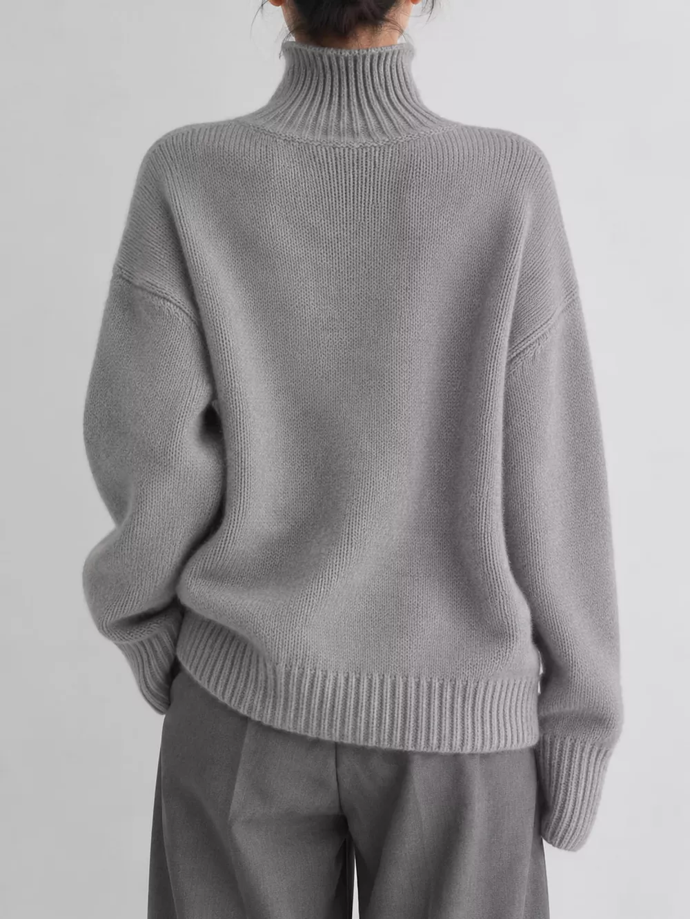 Turtleneck Dropped Shoulder Sweater, image 3