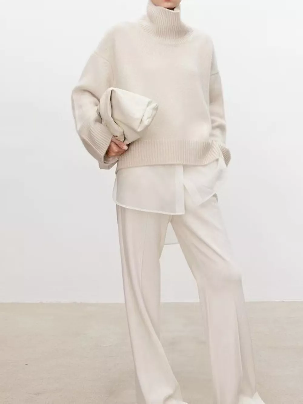 Oversized Turtleneck Wool Sweater, image 10