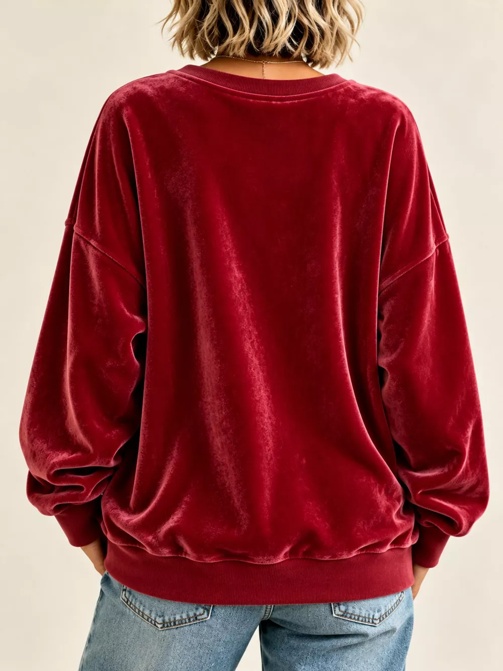 Full Size Crew Neck Drop Shoulder Sweatshirt Plus Size, image 14