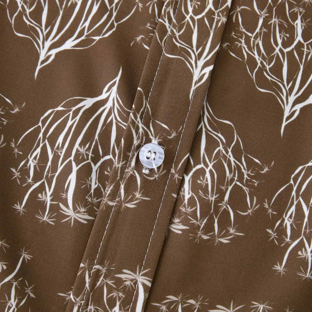 Men's Plus Size Printed Short Sleeve Button Down Shirt, image 4