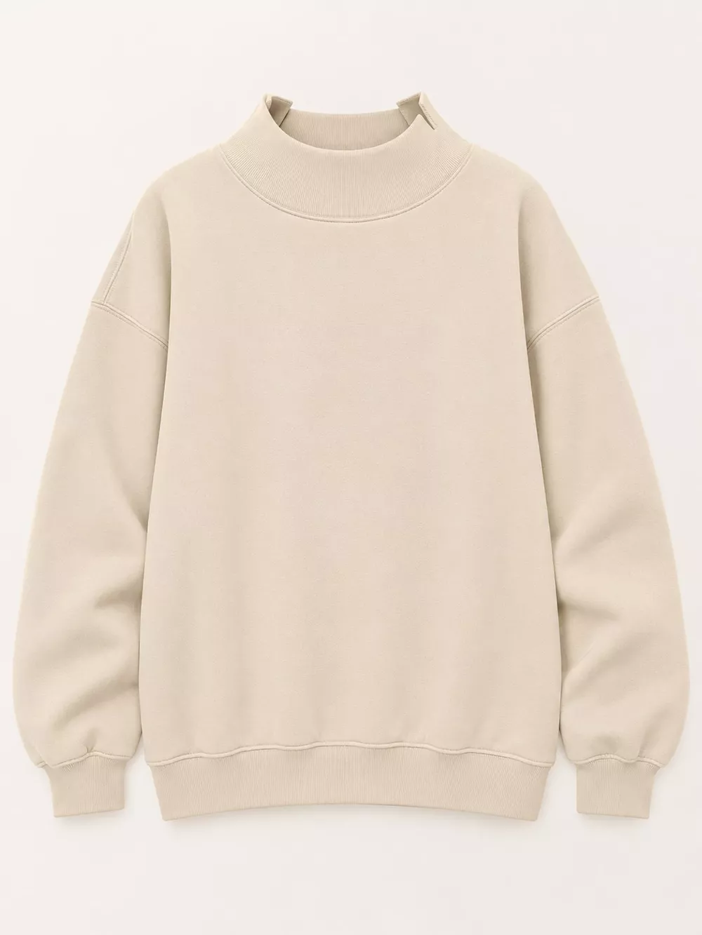 Oversized Mock Neck Long Sleeve Sweatshirt, image 14