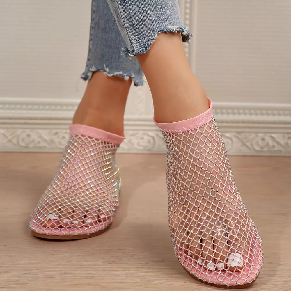 Rhinestone Round Toe Sandals, image 11