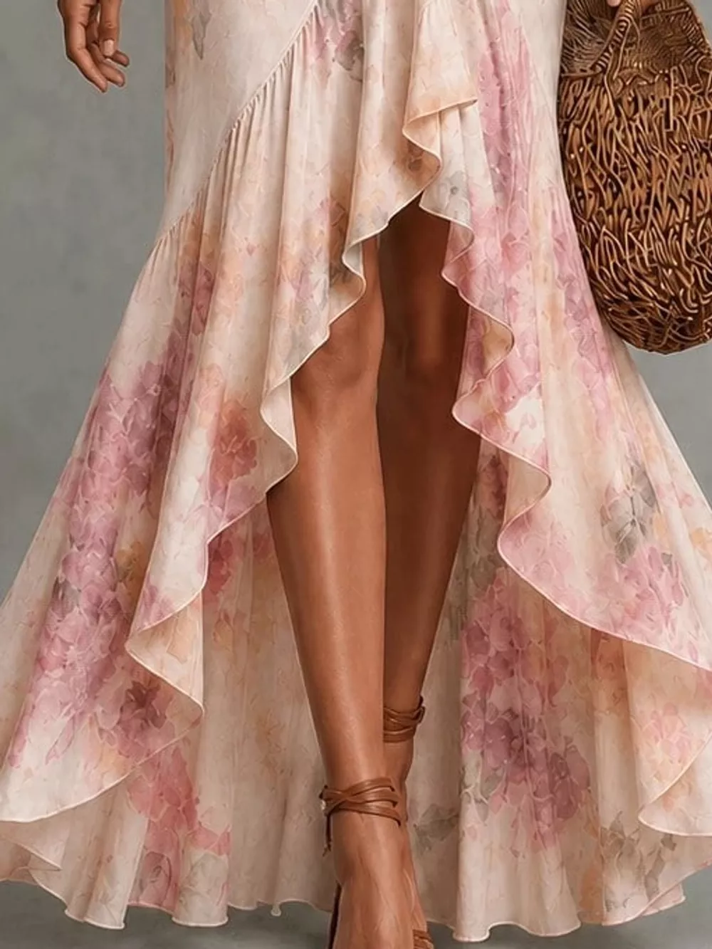 High-Low Ruffled Maxi Dress, image 22