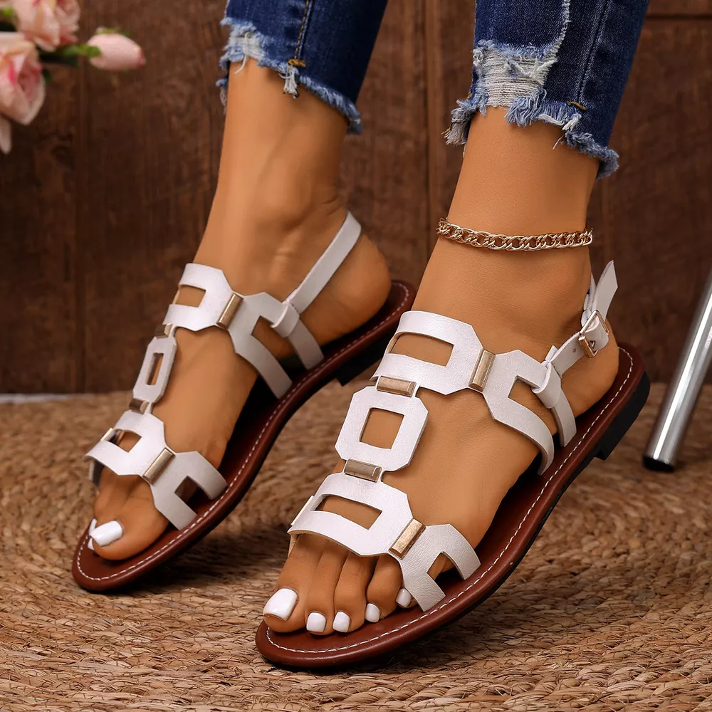 Cutout Open Toe Sandals, image 3