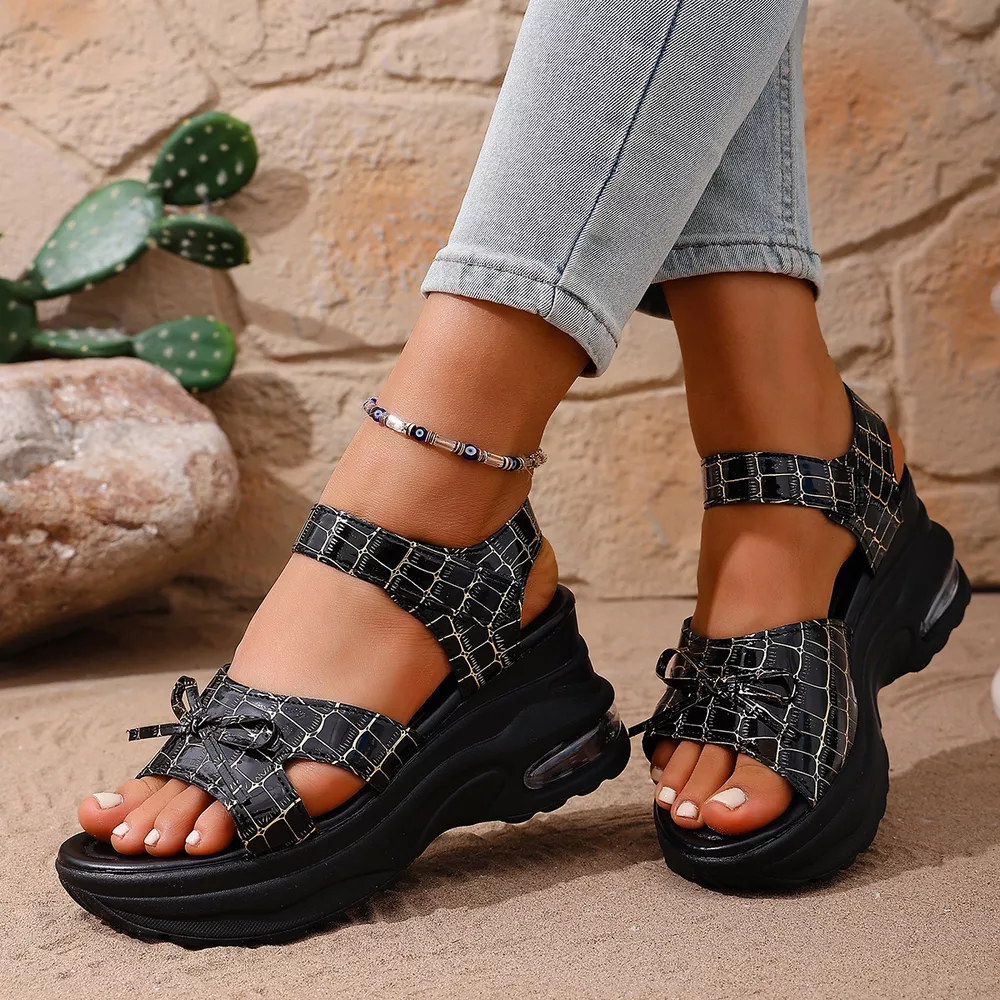Open Toe Wedge Sandals, image 4