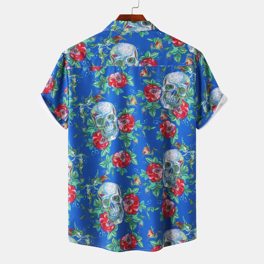 Men's Full Size Printed Short Sleeve Casual Shirt Plus Size, image 6