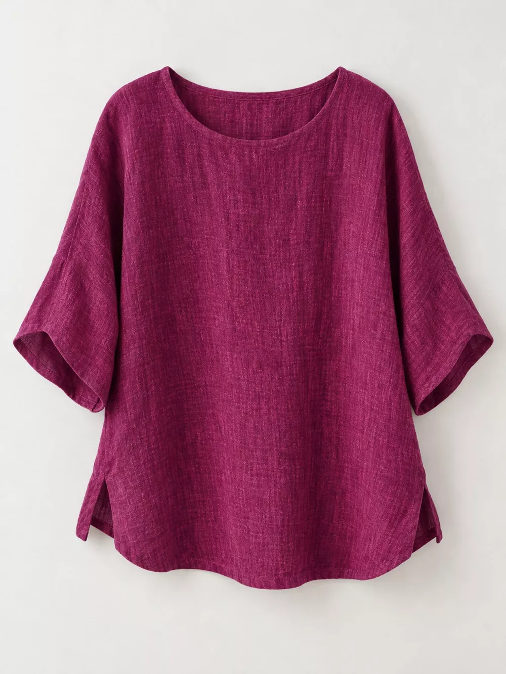 Full Size Loose Fit Linen Blend Blouse Plus Size, image 23