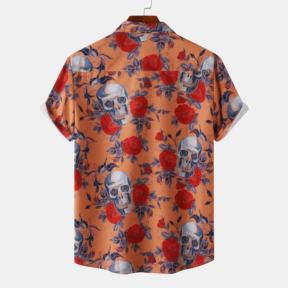 Men's Full Size Printed Short Sleeve Casual Shirt Plus Size, image 7