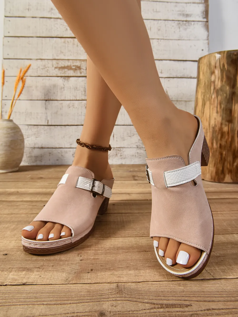 Buckle Block Heel Sandals, image 14